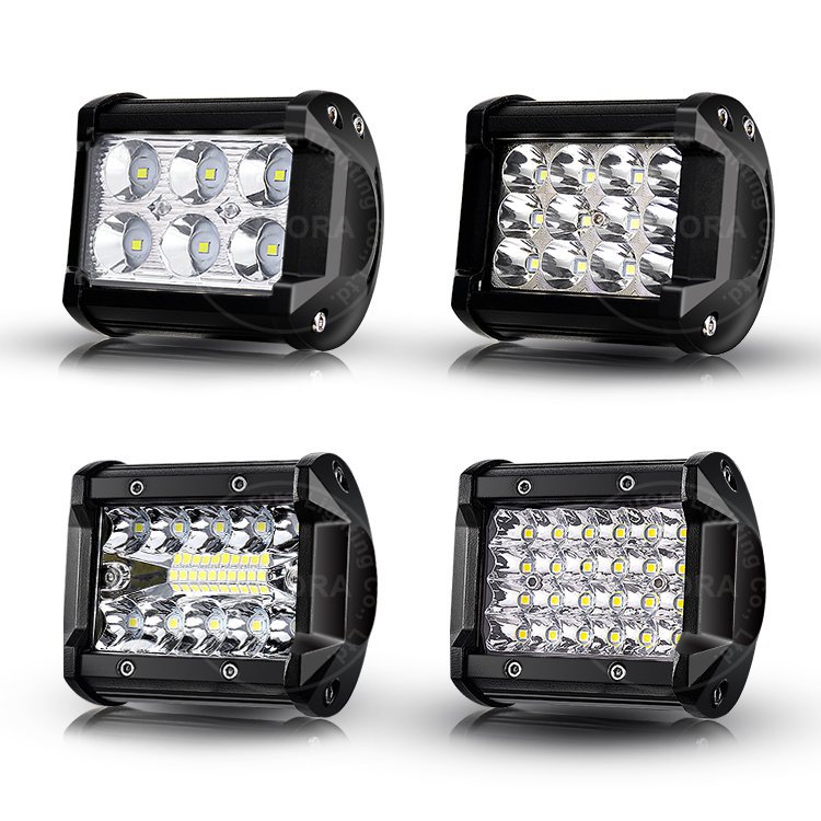 Factory Cheap 6led Offroad Auto Driving Working Lights Truck Car Two Rows 4inch 18W Led Work Light Bar